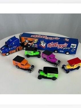 Vtg Cars&Kellogg's Racing Quaker State #5 Semi Tractor Trailer Race Car …